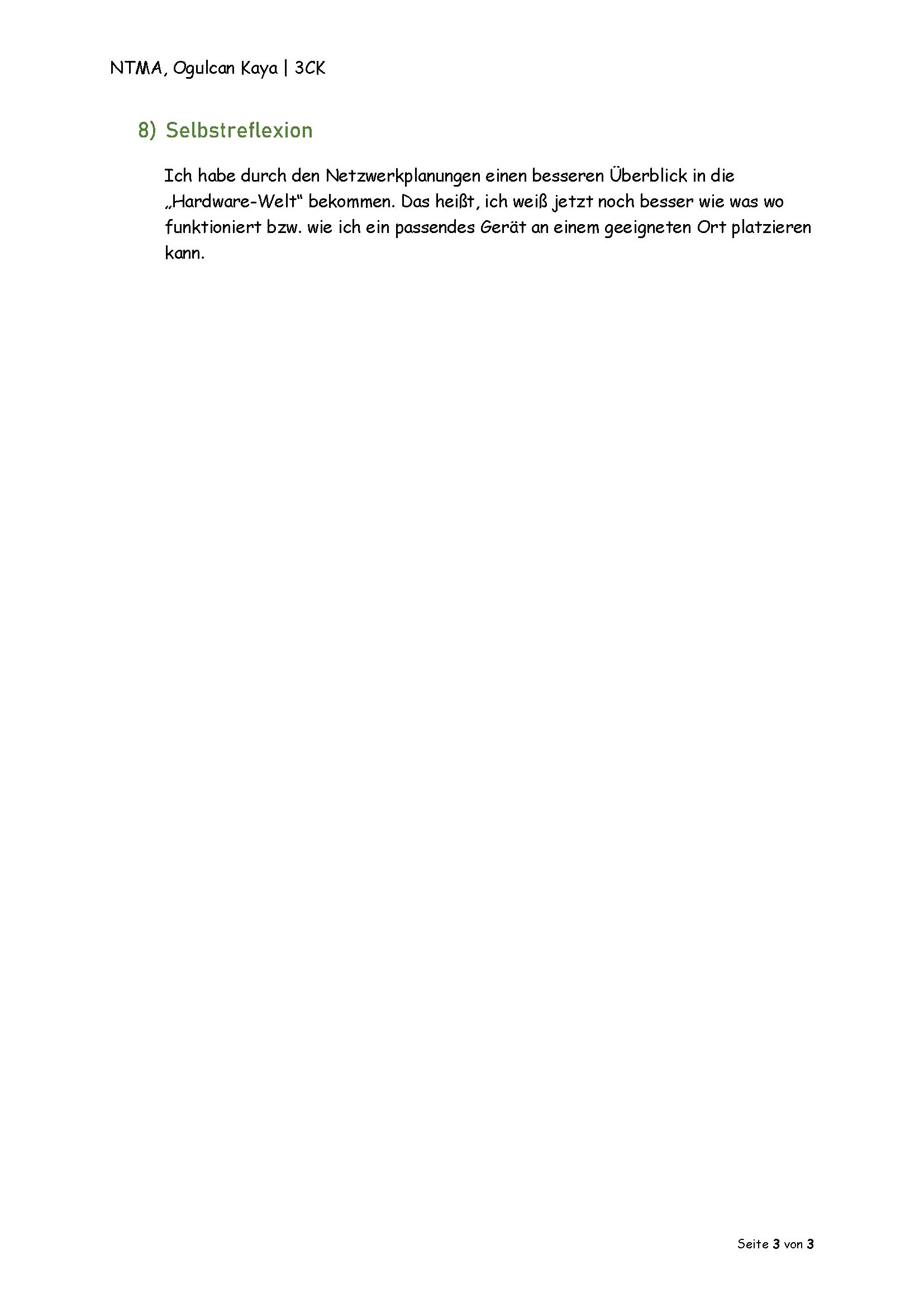 Ergebnis Seite 3 – Netzwerkplanung NTMA 3. Klasse