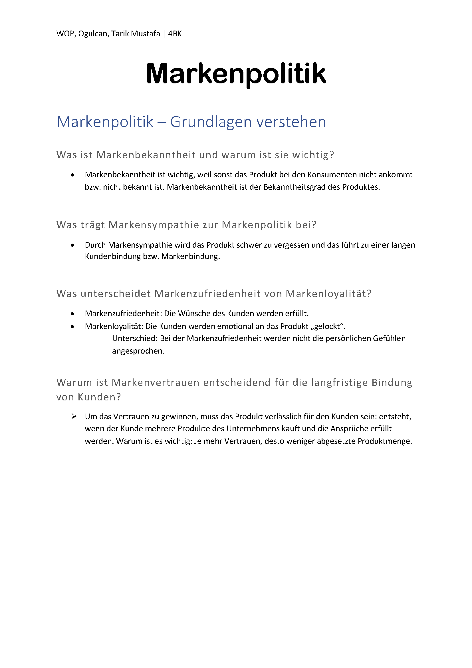 Markenpolitik Seite 1 – Eigene Markenstrategie AirDrive